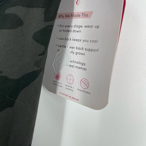 Isabel Maternity Crossover Panel Camo Leggings Women's Size XS Maternity NWT - Picture 4 of 9